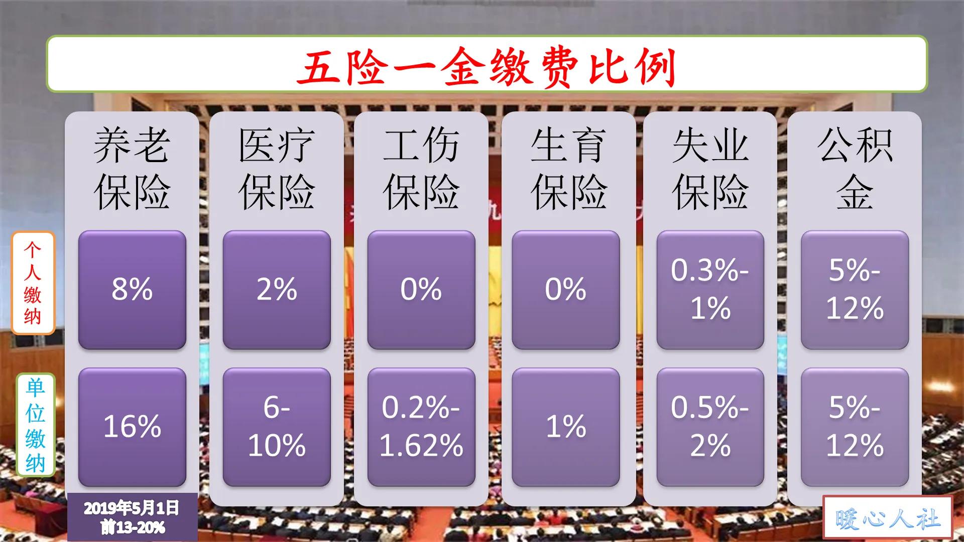 退休职工领取的养老金中，个人缴费和单位缴费分别占比是几？